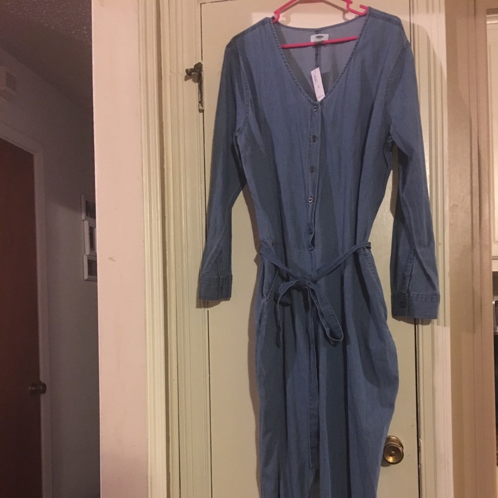 Chambray denim jumper